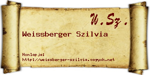 Weissberger Szilvia névjegykártya