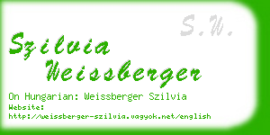 szilvia weissberger business card